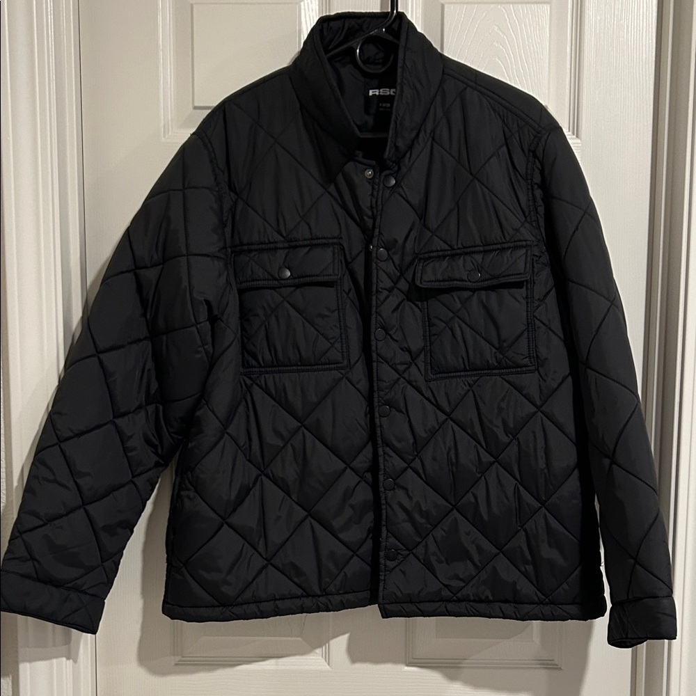 RSQ Men's Black Quilted Puffer Jacket